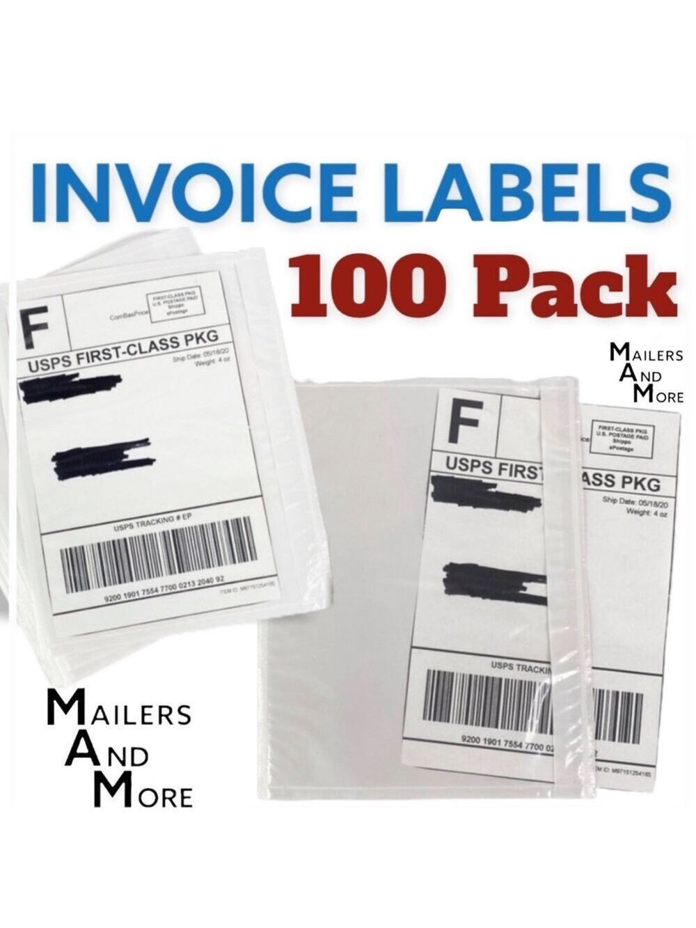 100 (7.5 X 5.5) Clear Postage Invoice Label Pockets PRICE IS FIRM - Picture 7 of 10